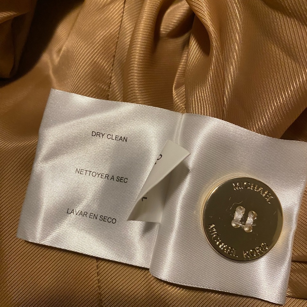 MICHAEL Michael Kors Wool Coat -Dark Camel size PM NEW WITH TAGS - Picture 15 of 16